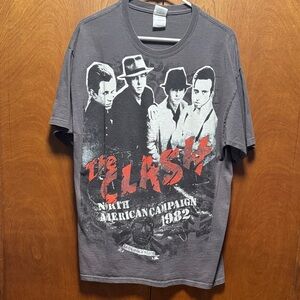 Vintage The Clash Graphic Gray T-Shirt